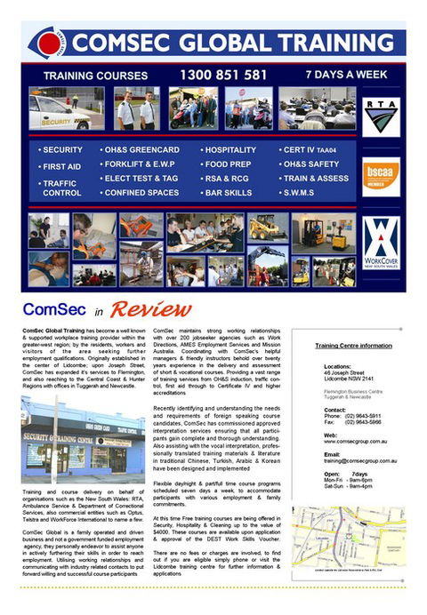 Comsec  Sydney Training - Brisbane Private Schools 6